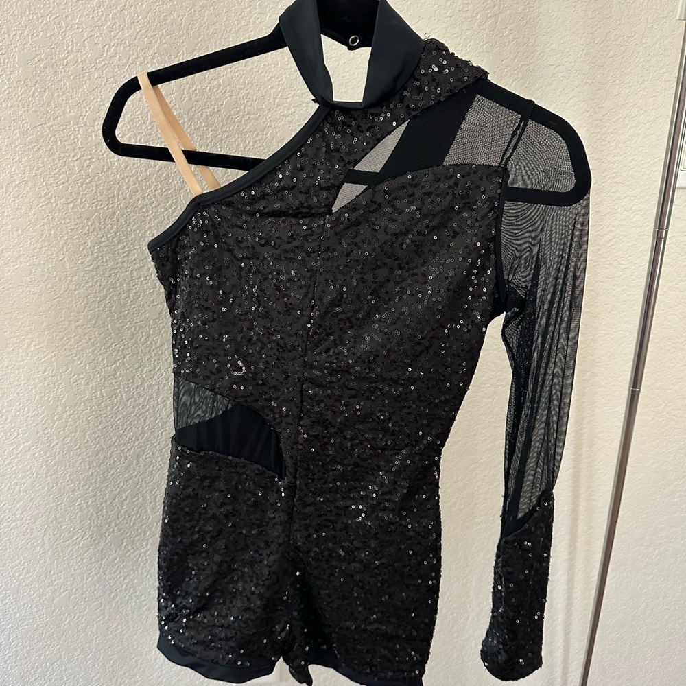 Black Sequin dance costume